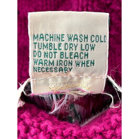 SADDLEBRED Women’s Fuchsia Textured Sweater Sz L - Picture 8 of 8